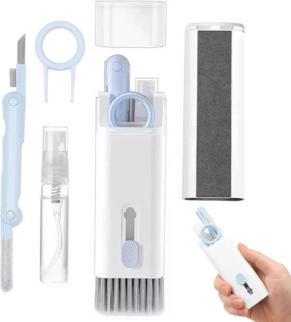HUMBLE 7-in-1 Multifunctional Electronic Cleaner Kit | Keyboard Cleaner Kit | Cleaning Kit for Airpods & Laptop | Screen Dust Brush | Soft Swipe Airpods Cleaner Pen | Key Puller & Empty Spray Bottle