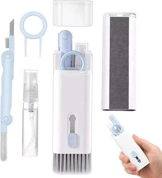 HUMBLE 7-in-1 Multifunctional Electronic Cleaner Kit | Keyboard Cleaner Kit | Cleaning Kit for Airpods & Laptop | Screen Dust Brush | Soft Swipe Airpods Cleaner Pen | Key Puller & Empty Spray Bottle