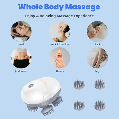 Caresmith Revive Scalp Massager | 96 Silicon Kneading Points with Detachable Heads | Scalp, Body & Head Massager for Hair Growth